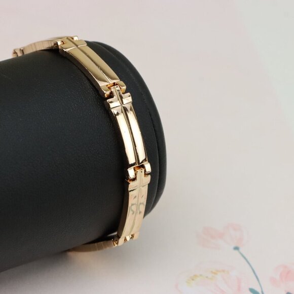 "Elegant Rose Gold Plated Zigzag Link Bracelet for Women, XPBL0869 - Picture 8 of 13